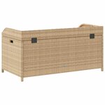 vidaXL Banc de rangement mélange beige résine tressée et bois d'acacia