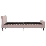 vidaXL Cadre de lit Rose Velours 120x200 cm