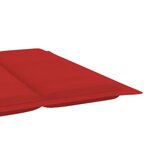 vidaXL Chaise longue à bascule avec coussin Bois de teck solide