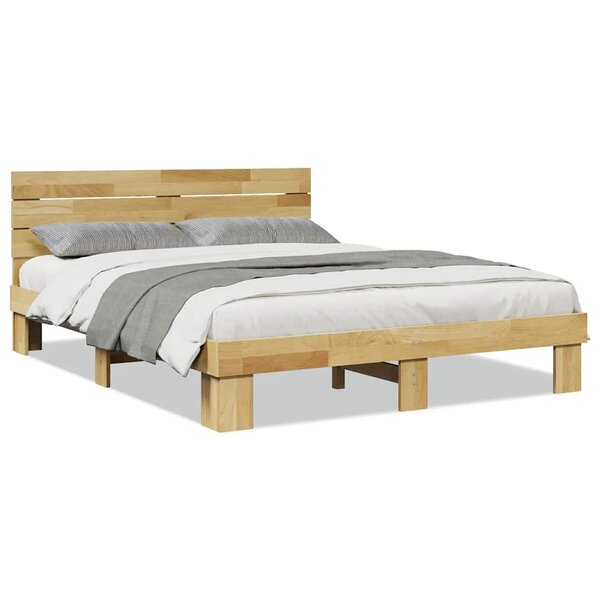 vidaXL Cadre de lit avec tête de lit sans matelas 140 x 200 cm