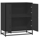 vidaXL Buffet noir 68x35x76 cm bois d'ingénierie