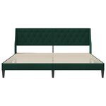 vidaXL Cadre de lit avec tête de lit Vert foncé 180 x 200 cm Velours