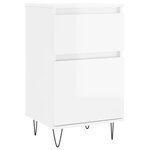 vidaXL Buffets 2 Pièces blanc brillant 40x35x70 cm bois d'ingénierie