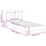 vidaXL Cadre de lit pour enfants avec tête de lit Gris clair tissu