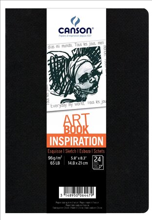 Pack de 2 Carnets de dessin ARTBOOK INSPIRATION 30 Feuilles 96g A5 Noir CANSON