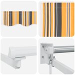 vidaXL Auvent Rétractable Manuel Multicolore 500x300 cm Tissu
