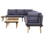 vidaXL Salon de jardin à 8 places avec coussins Bois d'acacia solide