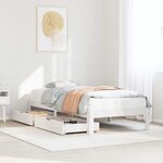 vidaXL Cadre de lit avec tiroirs sans matelas blanc 90x200 cm