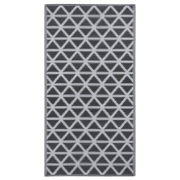 vidaXL Tapis d'extérieur ARAKIL Noir 80x150 cm PP