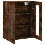vidaXL Armoire murale chêne fumé 69 5x34x90 cm bois d'ingénierie