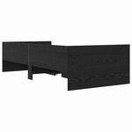 vidaXL Cadre de lit avec tiroir Chêne noir 100 x 200 cm Pin massif