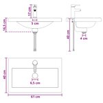 vidaXL Lavabo de salle de bains Noir Mat 61 x 40 x 16 5 cm métal