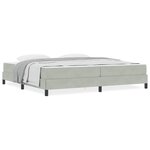 vidaXL Lit boxspring avec matelas Gris clair 200 x 200 cm Velours