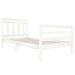 vidaXL Cadre de lit sans matelas blanc bois massif 100x200 cm