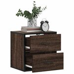 vidaXL Tables de chevet murales 2 Pièces chêne marron 40x31x39 5 cm