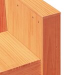 vidaXL Canapé de jardin 3 places cire marron bois de pin massif