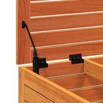 vidaXL Repose-pied de jardin cire marron 62x63 5x32 cm bois pin massif