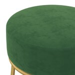 vidaXL Tabouret rond Vert Velours