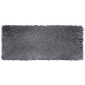 vidaXL Tapis en fausse Tafalla Anthracite 100 x 200 cm Polyester