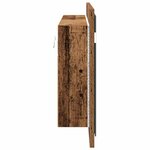 vidaXL Cabinet Miroir LED avec étagère Bois ancien 100 x 12 x 45 cm