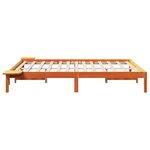 vidaXL Cadre de lit avec tables de chevet Marron Marron cire