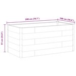 vidaXL Lit surélevé de jardin Gris 200x100x91 cm WPC