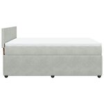 vidaXL Sommier à lattes de lit et matelas Gris clair 140x190cm Velours