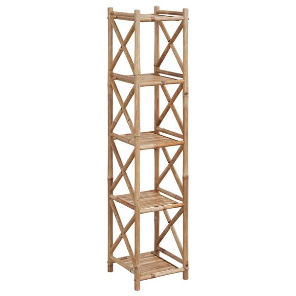 vidaXL Étagère à 5 niveaux carré bambou