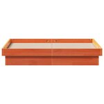 vidaXL Cadre de lit à LED sans matelas 140x200 cm bois massif