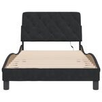 vidaXL Cadre de lit avec LED sans matelas noir 100x200 cm velours