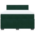 vidaXL Sommier à lattes de lit et matelas Vert foncé 140x200cm Velours