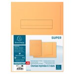 Paquet De 50 Chemises Imprimées 2 Rabats Super 210 - 24x32cm - Bulle - X 5 - Exacompta