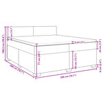 vidaXL Sommier à lattes de lit et matelas Gris foncé 200x200cm Velours