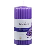 Bolsius Bougies parfumées pilier côtelé 6 Pièces 120x58 mm Lavande