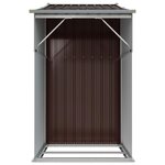vidaXL Abri de jardin marron 277x93x179 cm acier galvanisé