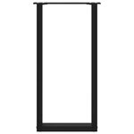 vidaXL Pieds de table console en U  2 pièces  noir  38 x (72-73) cm  acier