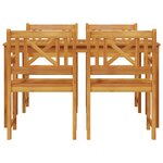 vidaXL Ensemble de salle à manger pour jardin 5 Pièces Marron