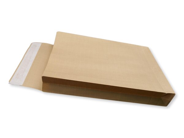 Lot De 200 Enveloppes à Soufflet Bong C4 - 229x324 Mm, Fond Renforcé 20 Mm, Kraft Marron, Fenêtre - Pour Expédition De Documents Volumineux