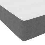 vidaXL Lit à ressorts avec matelas gris clair  90 x 200 cm  en tissu côtelé.