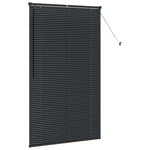 vidaXL Store de Fenêtre avec des rideaux Noir Aluminium
