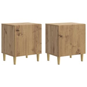 vidaXL Cabinet de chevet 2 pc Chêne artisanal 43 x 34 5 x 50 cm