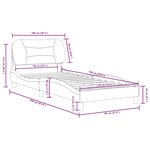 vidaXL Cadre de lit sans matelas blanc et noir 90x190 cm similicuir