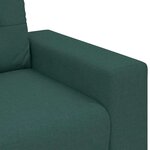 vidaXL Canapé deux places avec coussin Vert foncé tissu