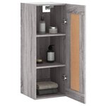 vidaXL Armoire murale sonoma gris 34 5x34x90 cm bois d'ingénierie
