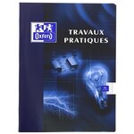 Cahier TP piqûre 17x22 cm 48 pages Seyès+48 pages unies coloris aléatoires OXFORD