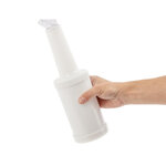 Bouteille verseuse de bar professionnelle 1 l - vogue - blanc - plastique1 x330mm