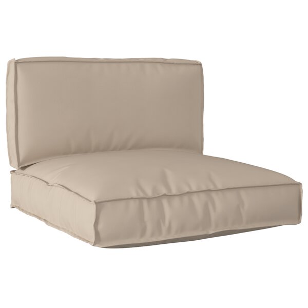 vidaXL Ensemble de coussins de palette 2 pièces taupe en tissu Oxford