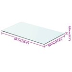 vidaXL Panneaux d'étagère 2 Pièces Verre Transparent 60 x 30 cm