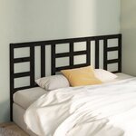 vidaXL Tête de lit Noir 186x4x100 cm Bois massif de pin