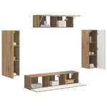 vidaXL Meuble TV 5 Pièces Chêne artisanal